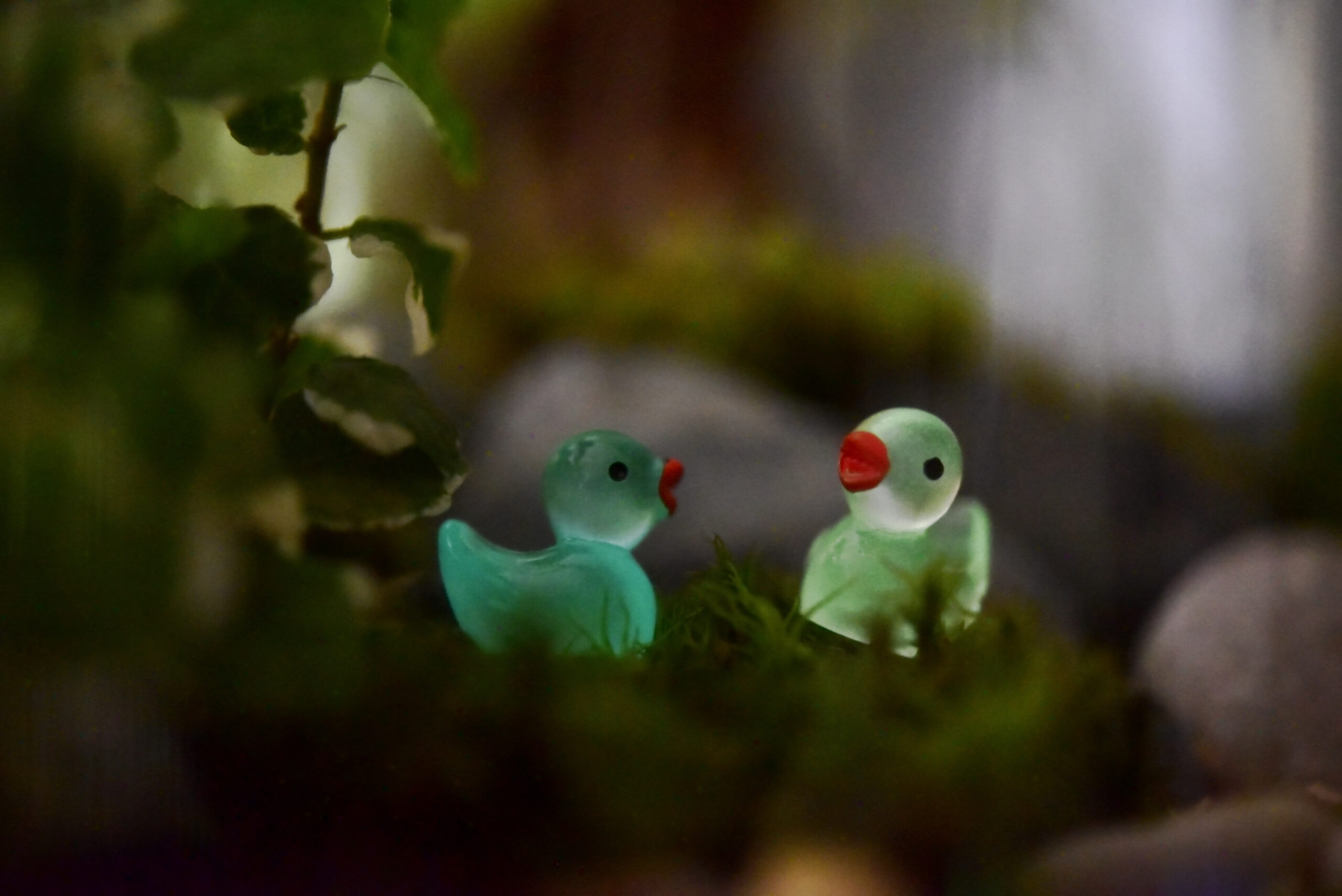 Leuchtende Mini-Ente – Dekoration für Glasgärten & mehr