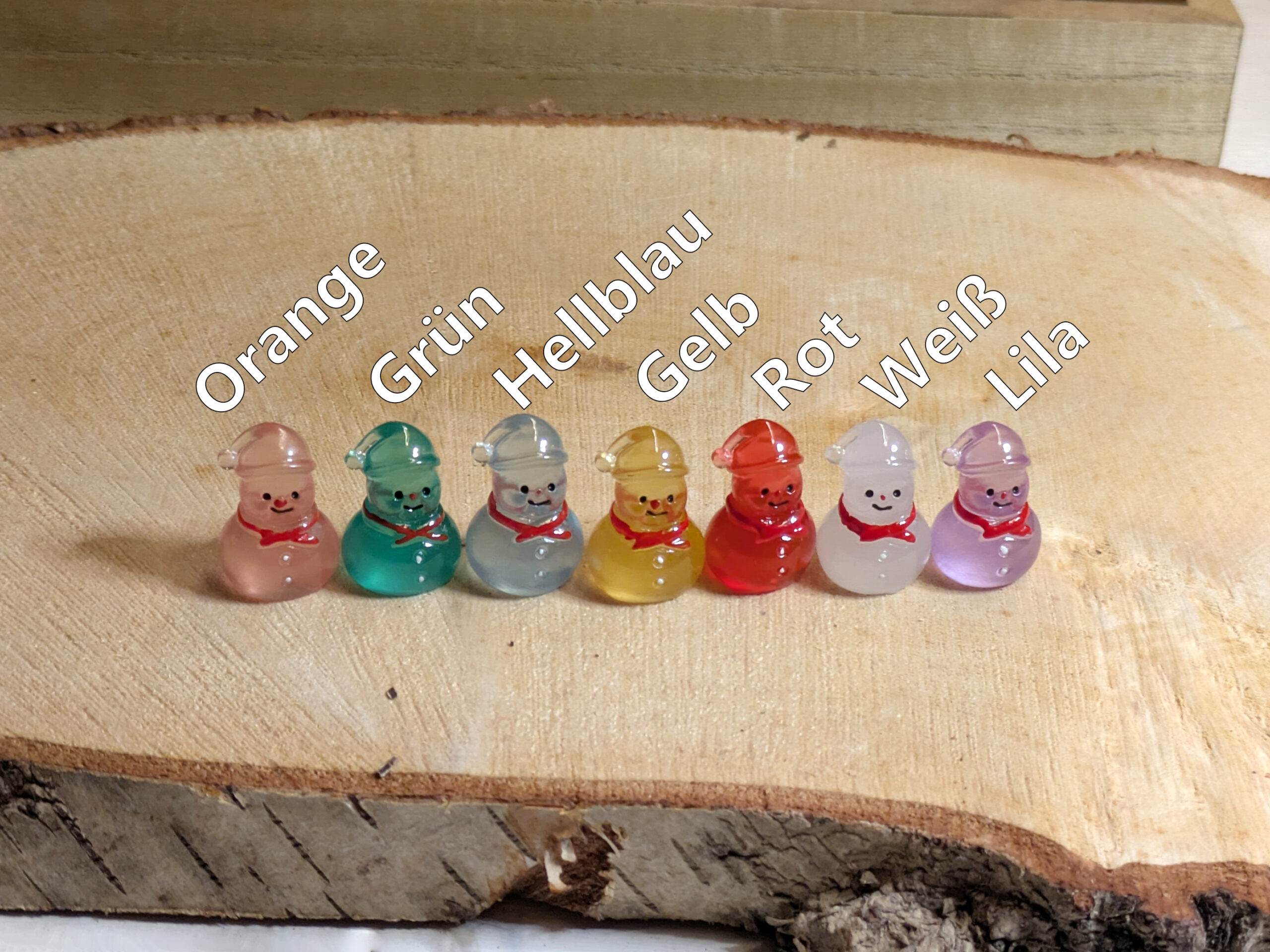 Leuchtende Mini-Schneemänner – Glow-in-the-Dark Winterfiguren für Glasgärten, Wichteltüren & Weihnachtsdeko