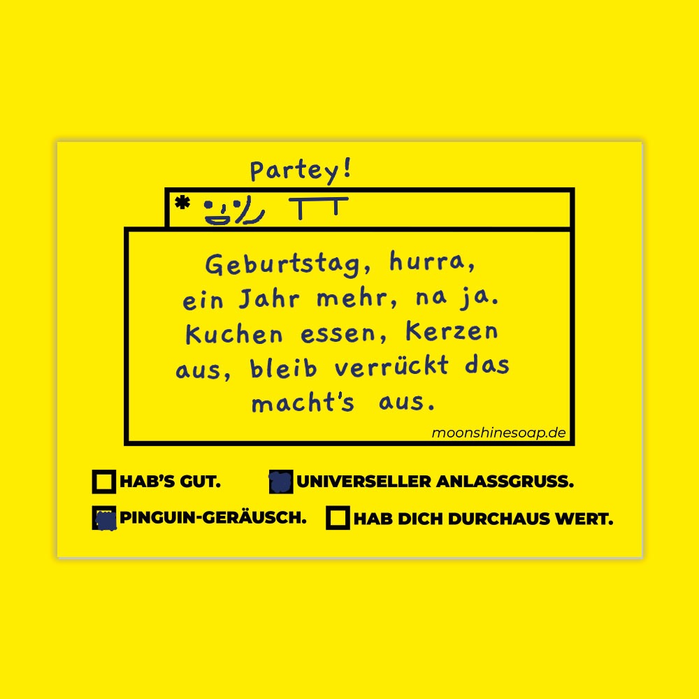 Universalkarte für alle Anlässe - Mit Ausfüllhilfe und ohne Schnickschnack.